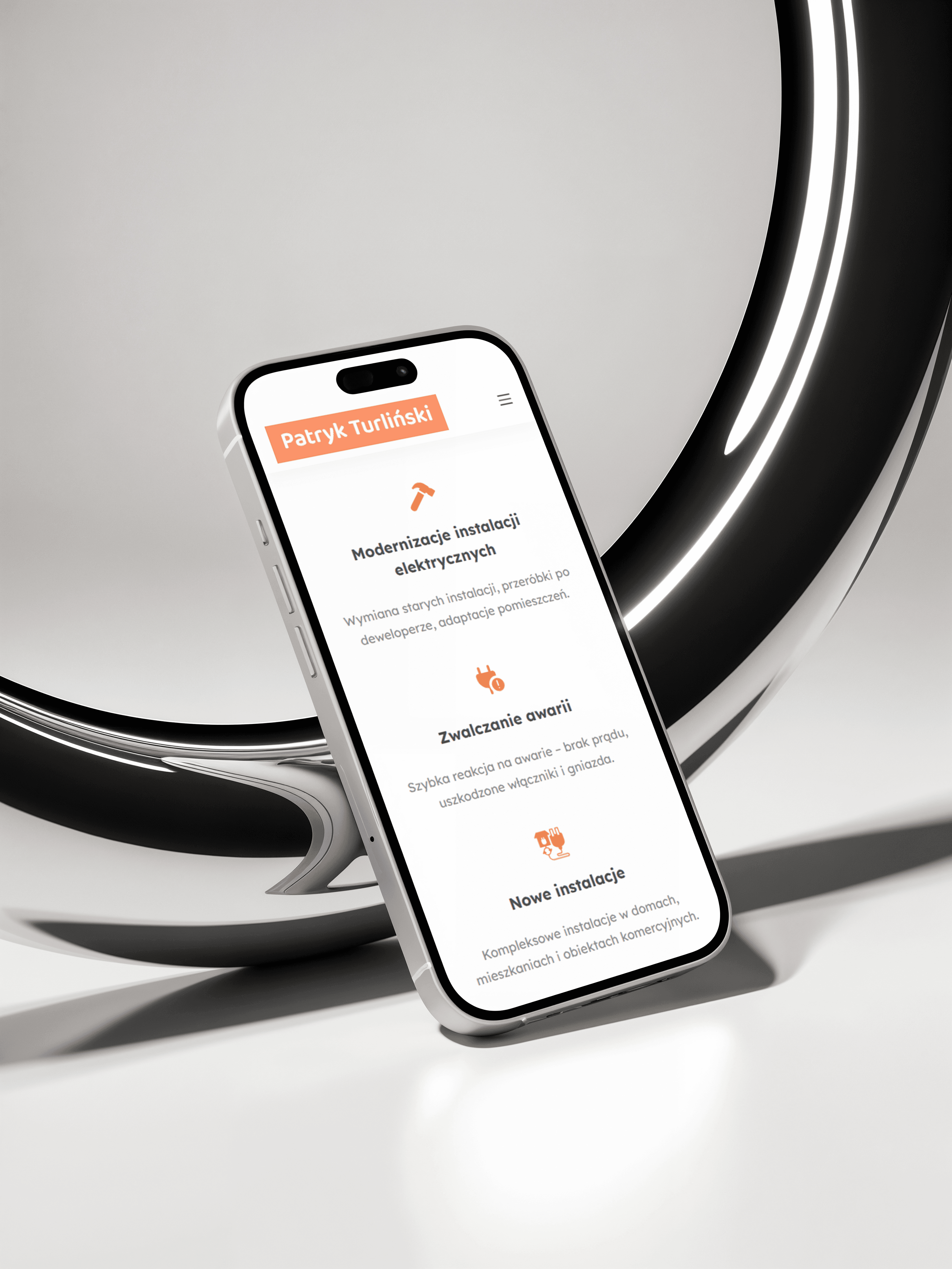 Strona internetowa dla lokalnej firmy elektrycznej - zrzut 2