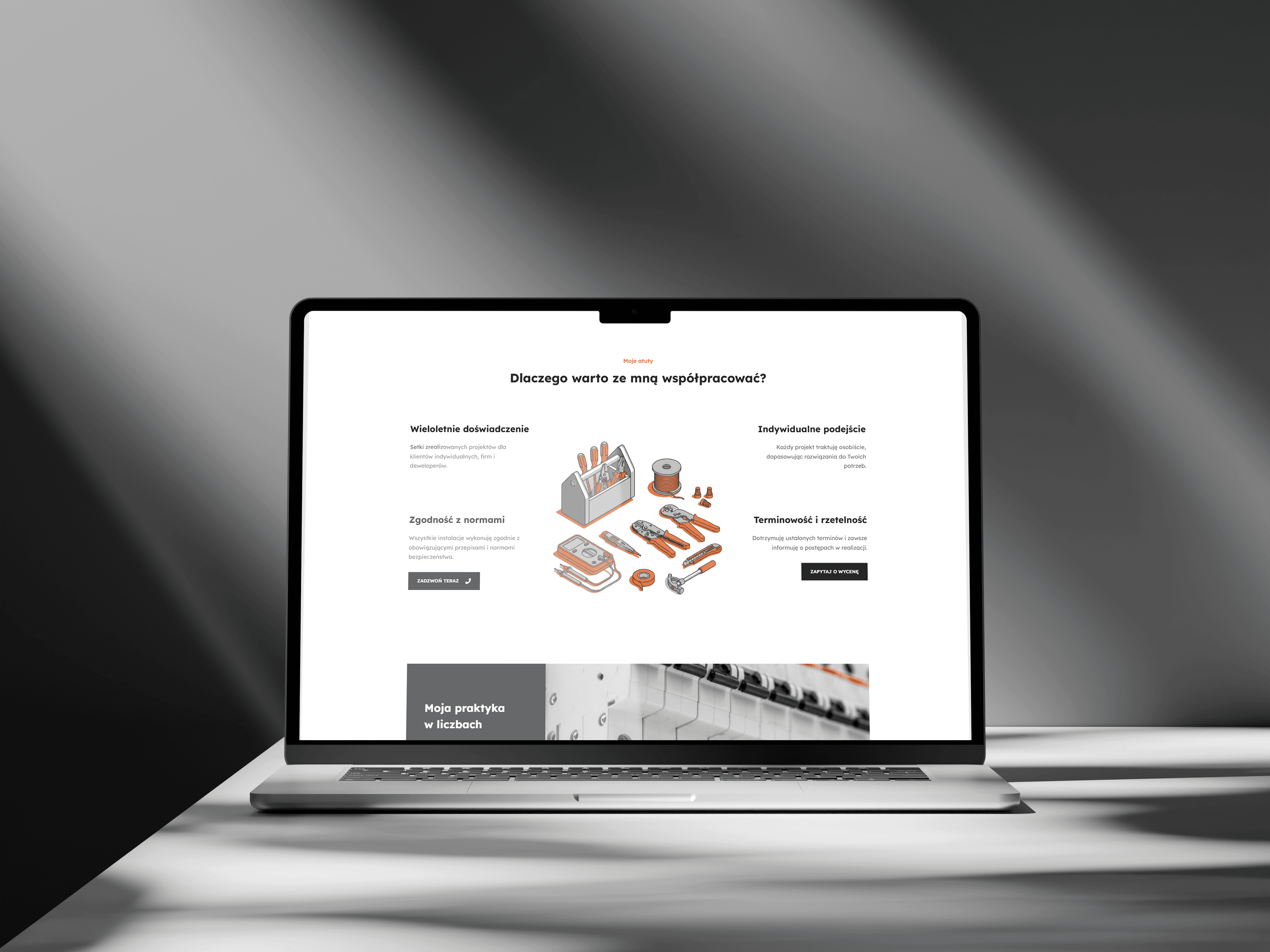 Strona internetowa dla lokalnej firmy elektrycznej - zrzut 3