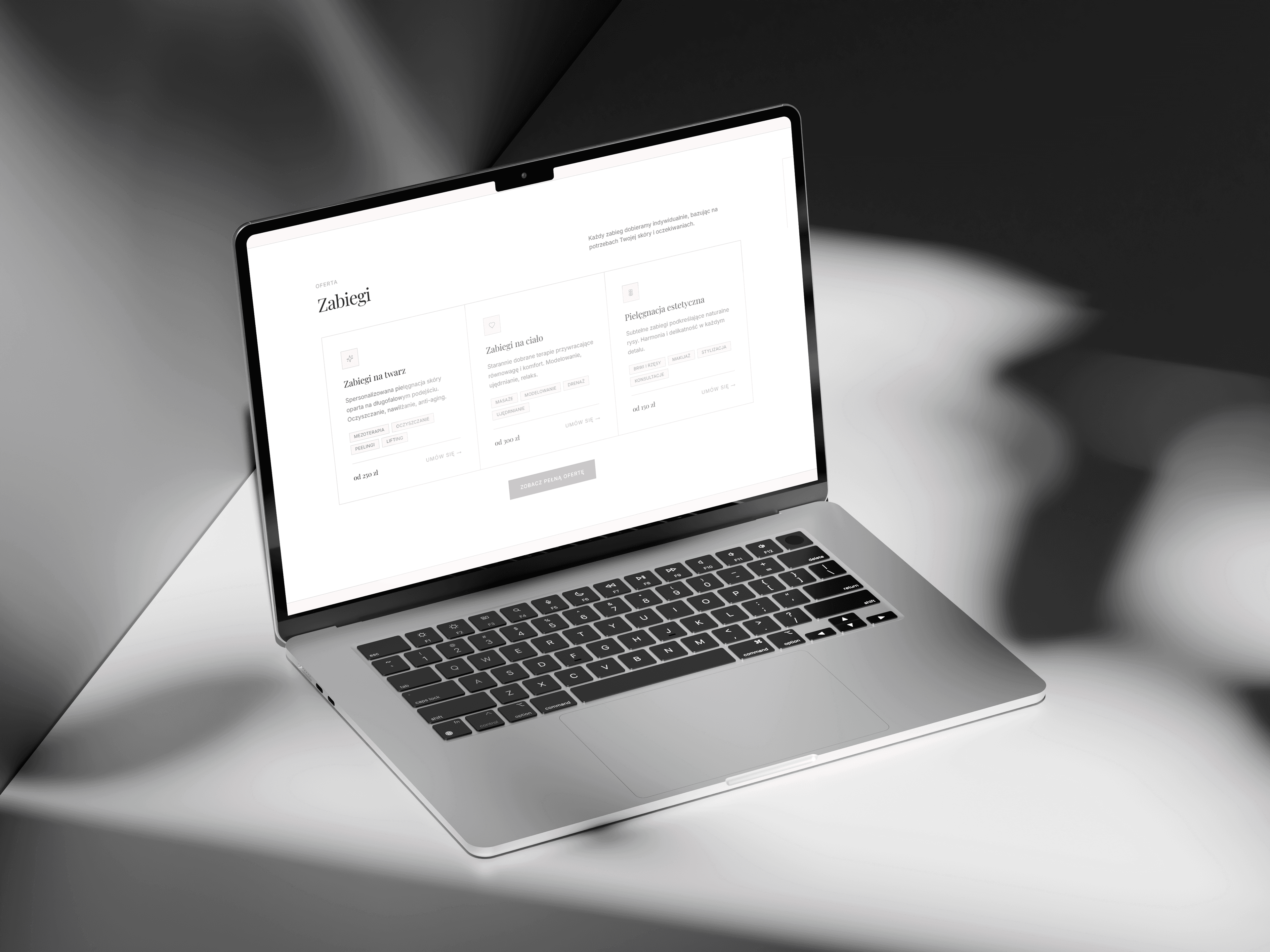 Strona internetowa dla studia beauty - zrzut 3