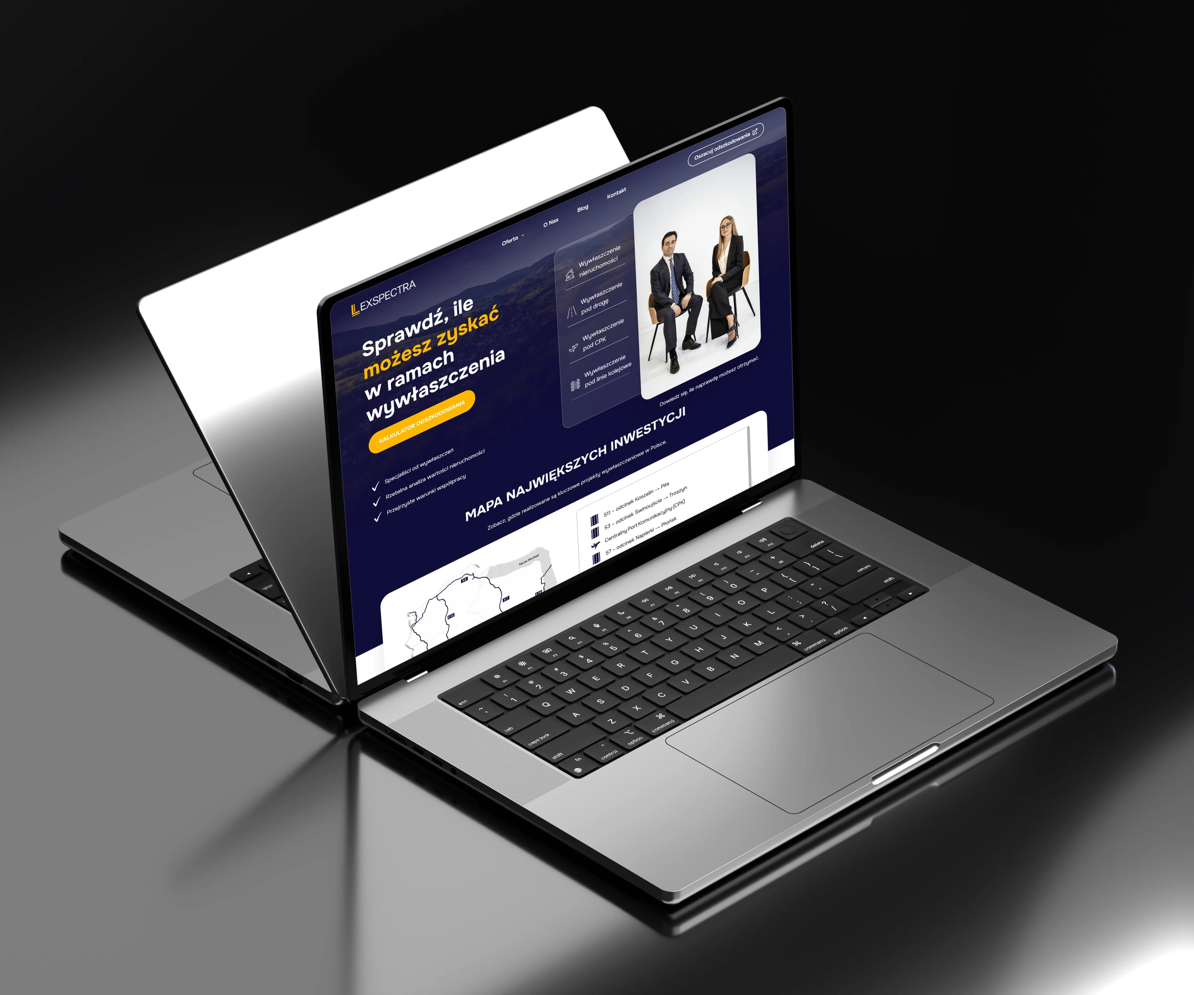 Strona internetowa dla kancelarii prawnej LexSpectra - zrzut 2